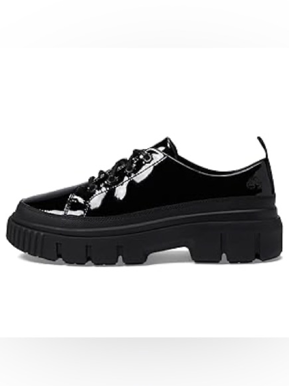New Timberland Women's Greyfield Leather Ox, Black Full Grain Patent, 9 Medium - Picture 2 of 6